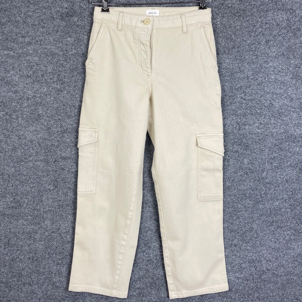 Wilfred Free Cargo Pants Womens 2 Beige Excellent High Rise Straight Leg